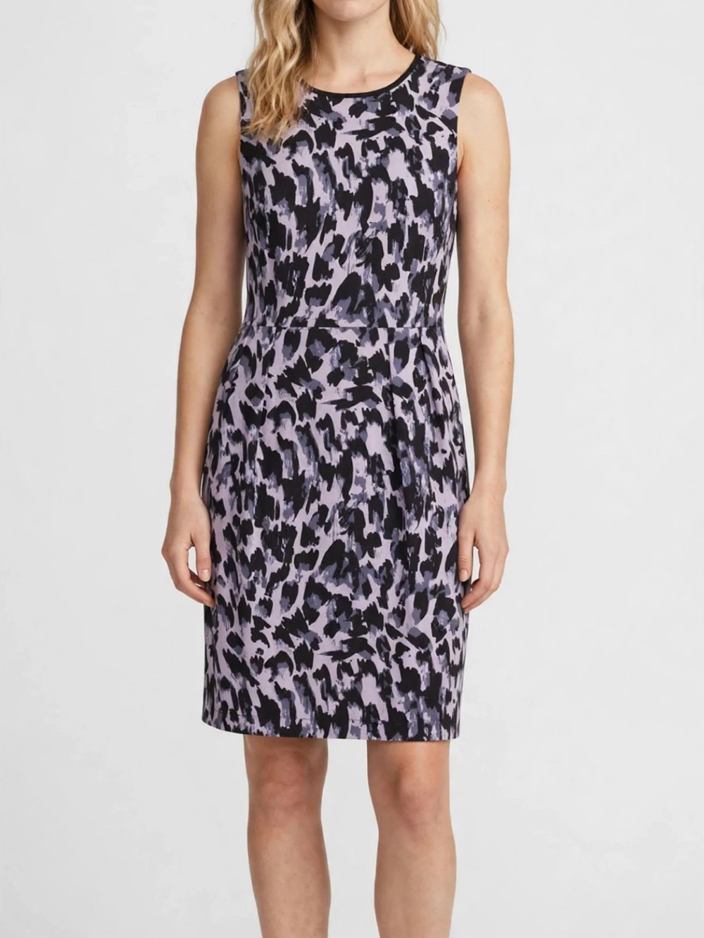 Ann Taylor LOFT | Modern High Neck Sleeveless Midi Dress